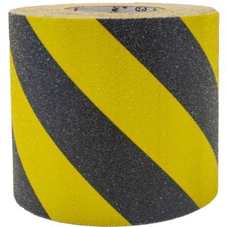 FLEX-TRED AntiSlip Safety Tape - 6" X 60’ / Yellow/Black Striped-Roll YBS.0660.R